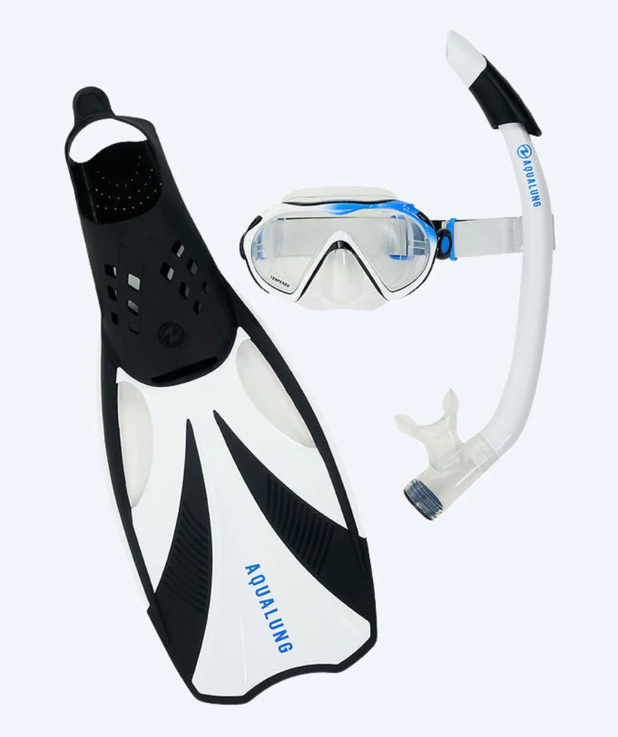 Aqualung Schnorchelset für Erwachsene - Compass - Schwarz/Weiß