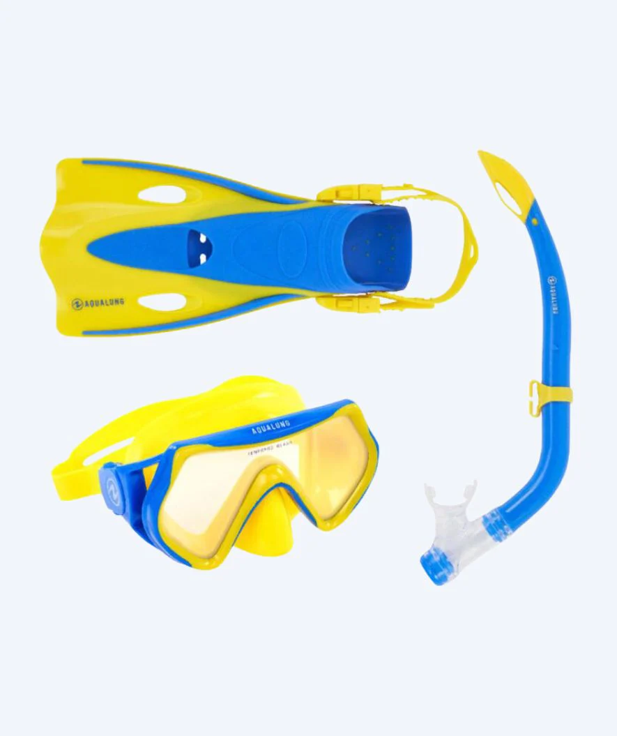 Aqualung Schnorchelset für Kinder - Hero - Gelb/Blau