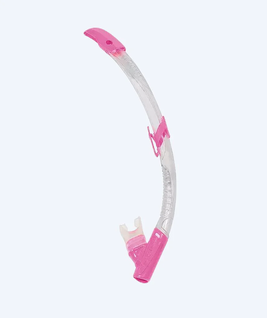 Aqualung halbtrockener Schnorchel für Erwachsene - Airflex - Hellrosa/Klar