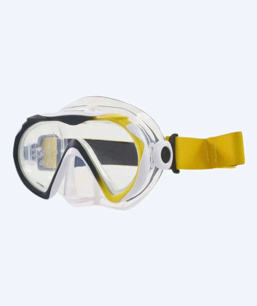 Aqualung Tauchmaske für Erwachsene (ab 12 Jahre) - Compass - Schwarz/Gelb