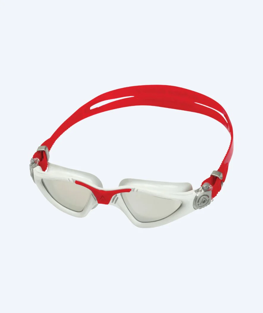 Aquasphere Taucherbrille für Hobbytaucher - Kayenne - Rot/Weiß (Mirror Scheiben)