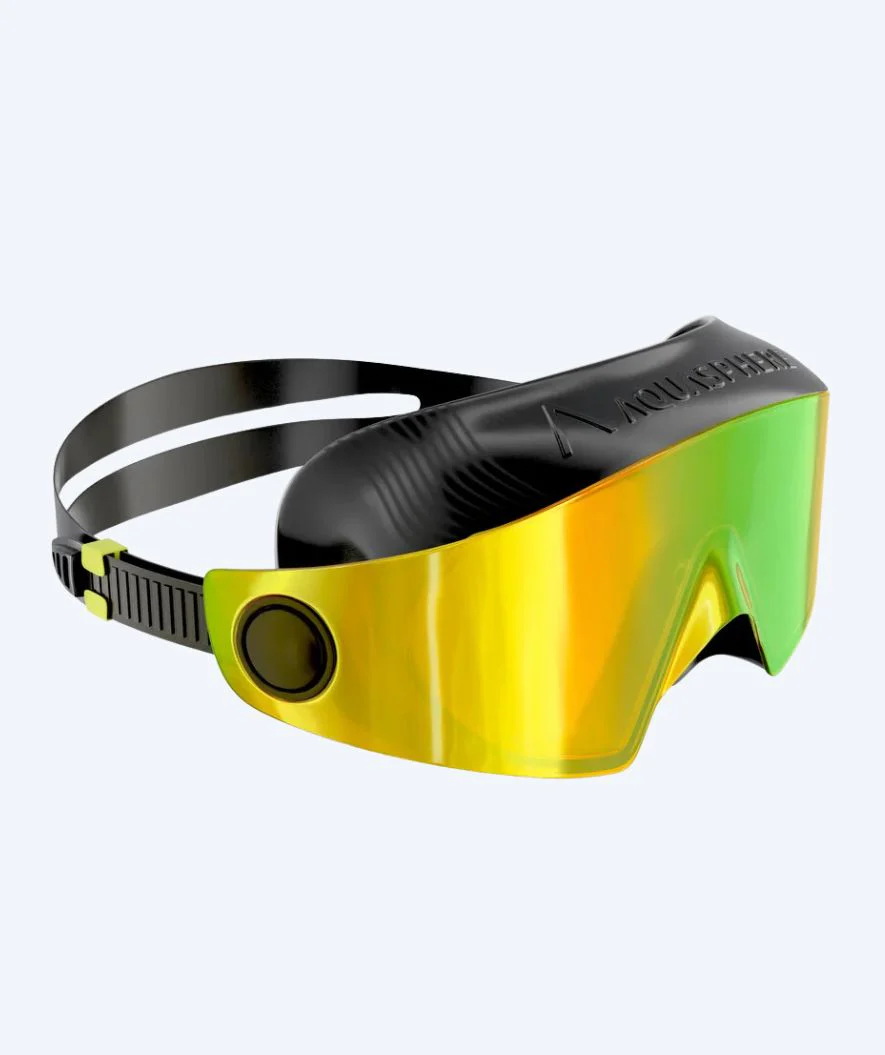 Aquasphere Schwimmmaske - DEFY. Ultra Indigo - Schwarz/Gold (Mirror Scheiben)
