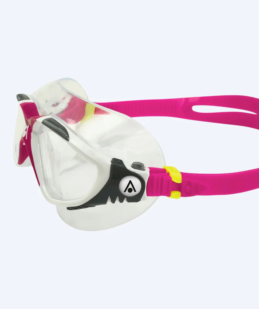 Aquasphere Damen Schwimmmaske - Vista - Weiß/Hellrosa - Image 4