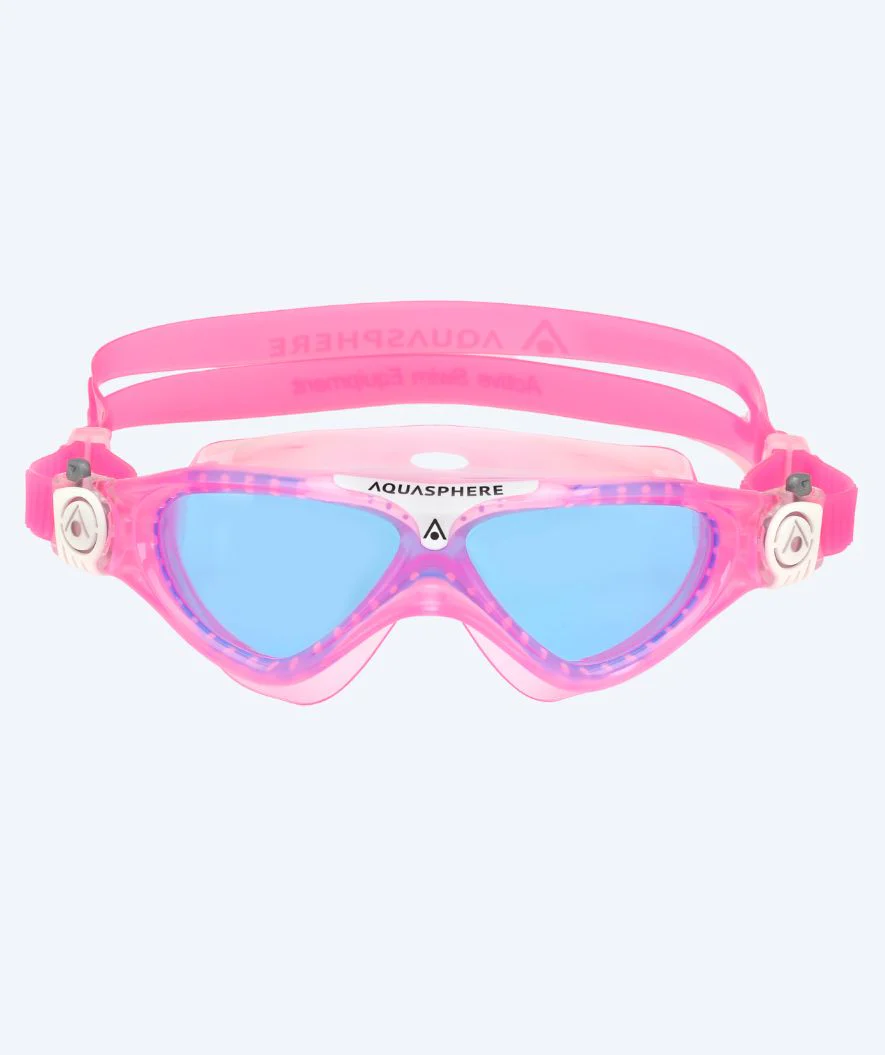 Aquasphere Taucherbrille für Kinder (6-15) - Vista - Rosa (Blau Scheiben)
