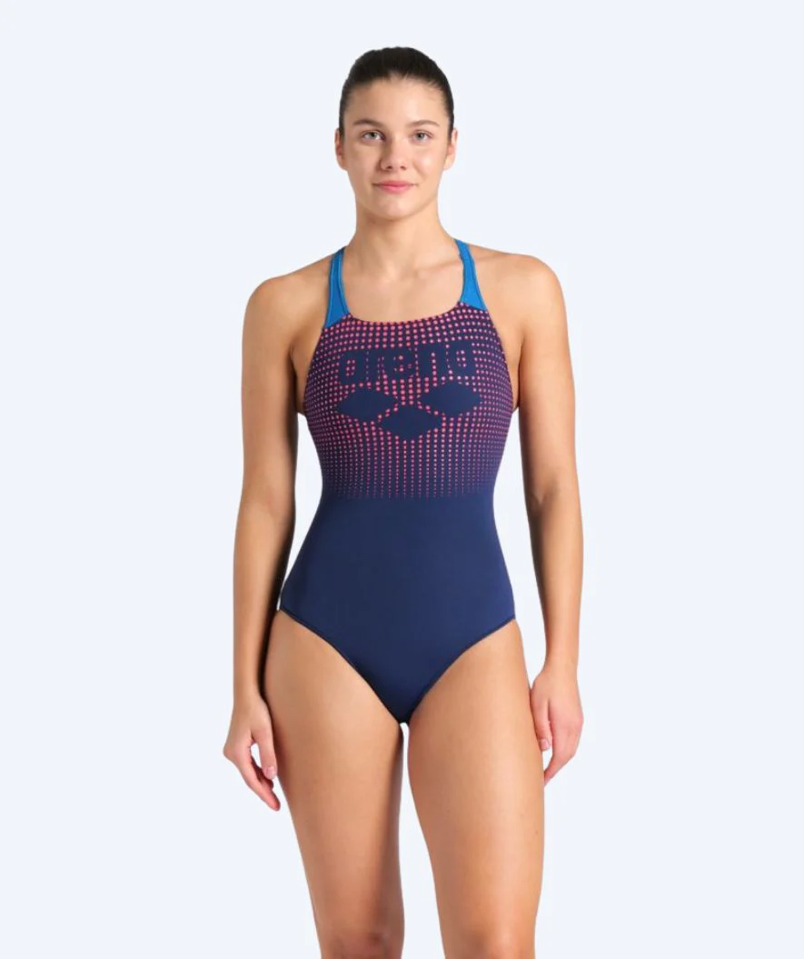Arena Badeanzug für Damen - Foggy Dots - Donkerblau