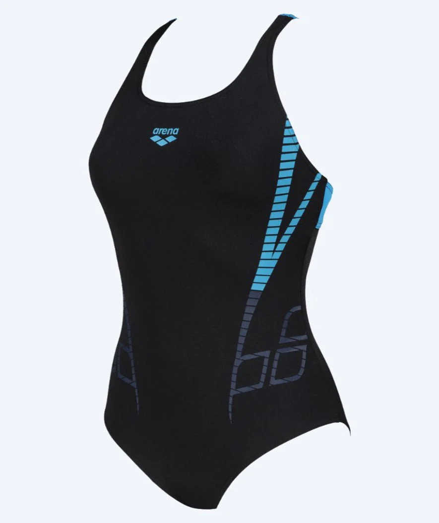 Arena Badeanzug für Damen - Shiner Pro - Schwarz/Hellblau - Image 4