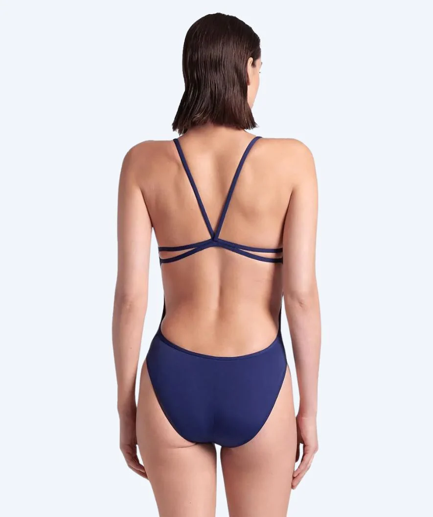 Arena Badeanzug für Damen - Solid Lace Back - Donkerblau - Image 2