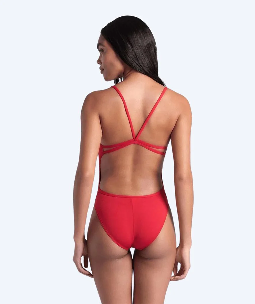 Arena Badeanzug für Damen - Solid Lace Back - Rot - Image 2