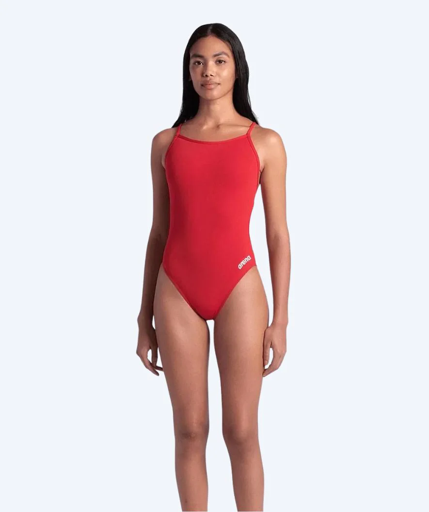 Arena Badeanzug für Damen - Solid Lace Back - Rot - Image 3