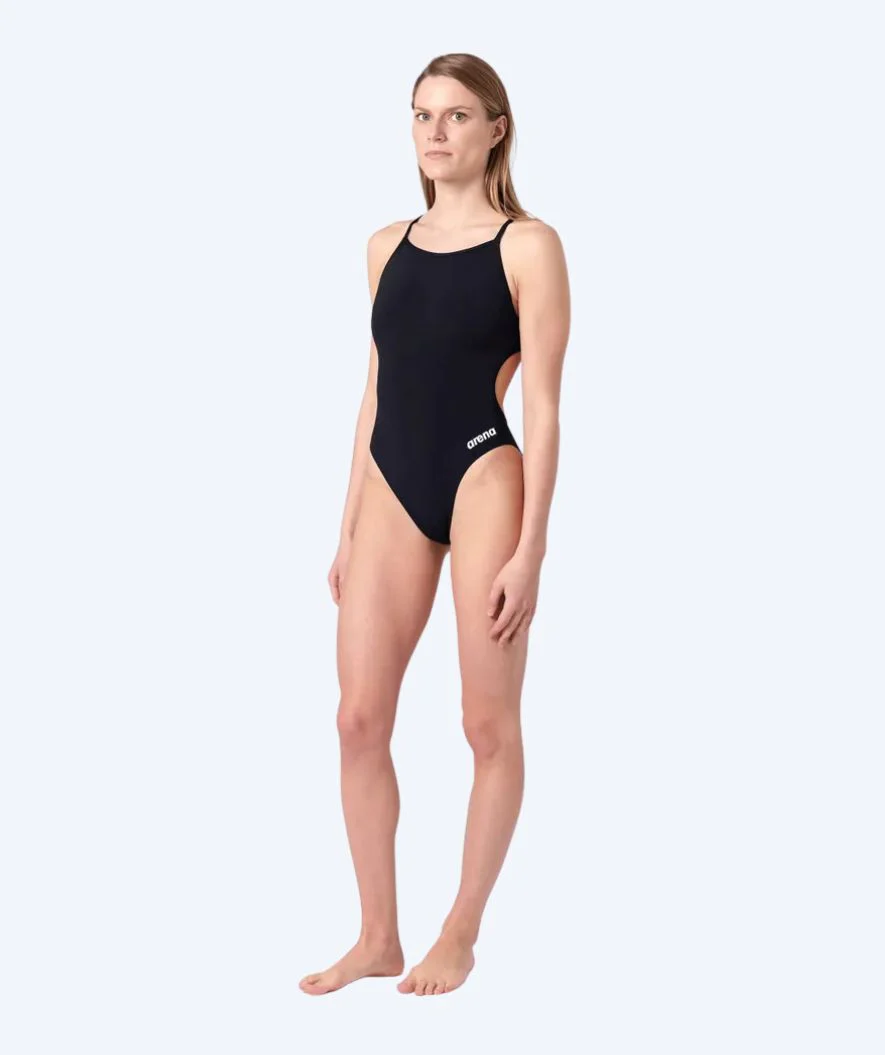 Arena Badeanzug für Damen - Solid Lace Back - Schwarz - Image 3