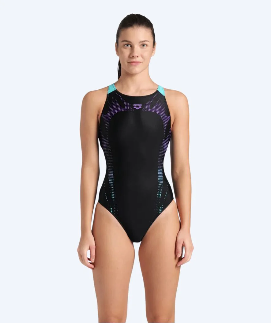 Arena Badeanzug für Damen - Spider Web - Schwarz/Mehrfarbig