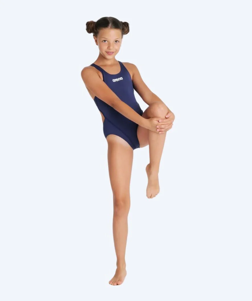 Arena Badeanzug für Mädchen - Team Swim Tech Solid - Donkerblau - Image 2