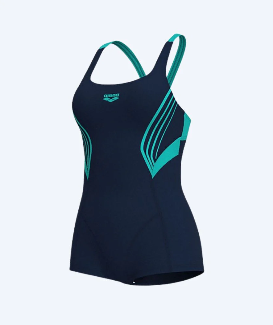 Arena Badeanzug mit Bein für Damen - Kaori - Donkerblau/Hellblau - Image 6