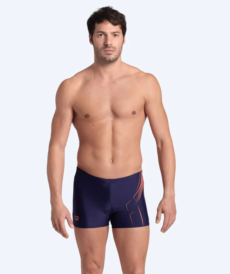 Arena Trunks für Herren - Dive - Donkerblau/Orange