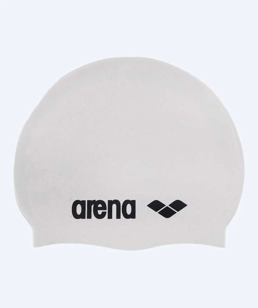 Arena Badekappe - Classic Silicone - Weiß/Schwarz