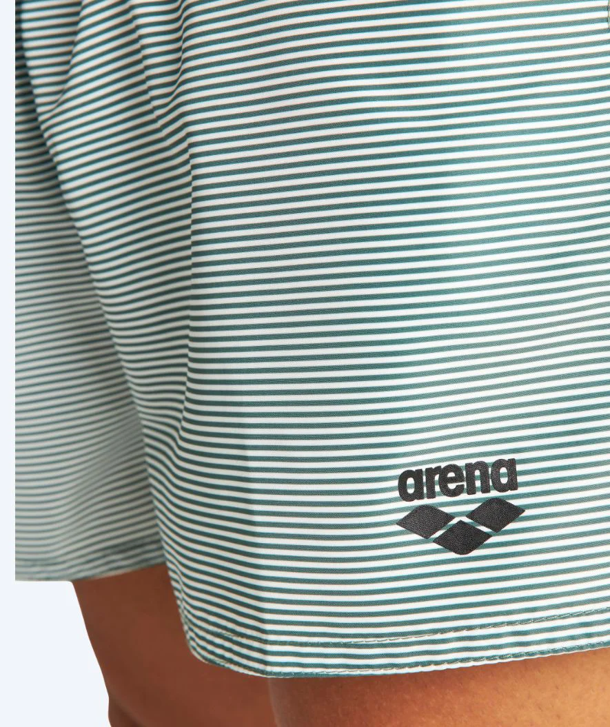 Arena Badeshorts für Herren - Fundamentals Allover - Weiß/Dunkelgrün - Image 5