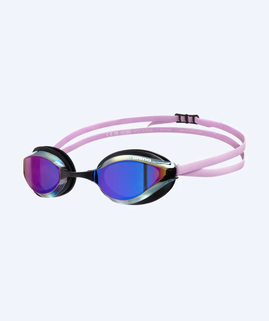 Arena Elite Schwimmbrillen - Python - Rosa/Lila (Mirror Scheiben)