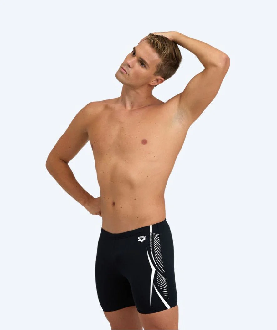 Arena lange Badehose für Herren - Feather - Schwarz/Weiß