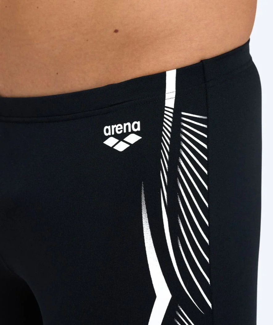 Arena lange Badehose für Herren - Feather - Schwarz/Weiß - Image 3