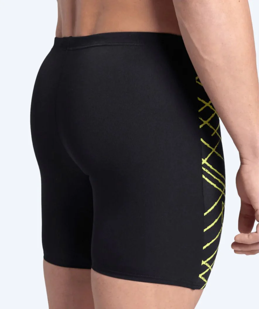 Arena lange Badehose für Herren - Straight Line - Schwarz/Gelb - Image 5