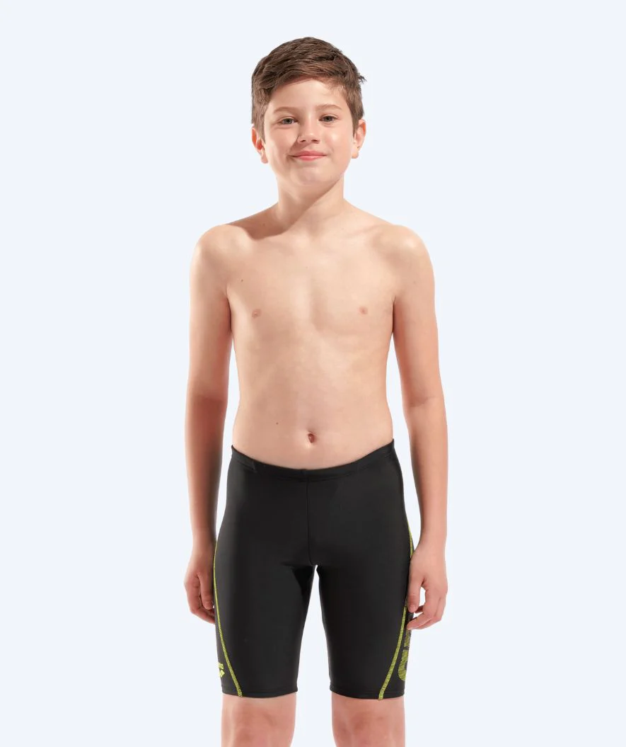 Arena lange Badehose für Jungen - Logo - Schwarz/Grün