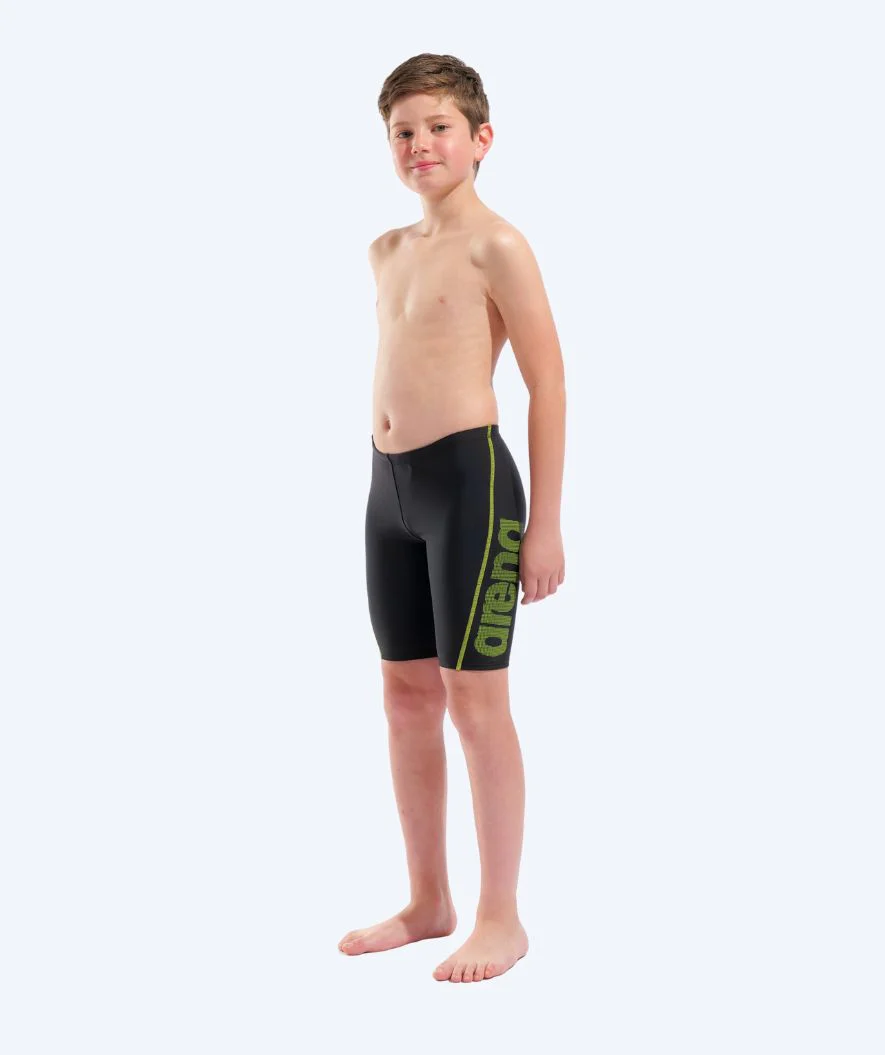 Arena lange Badehose für Jungen - Logo - Schwarz/Grün - Image 3