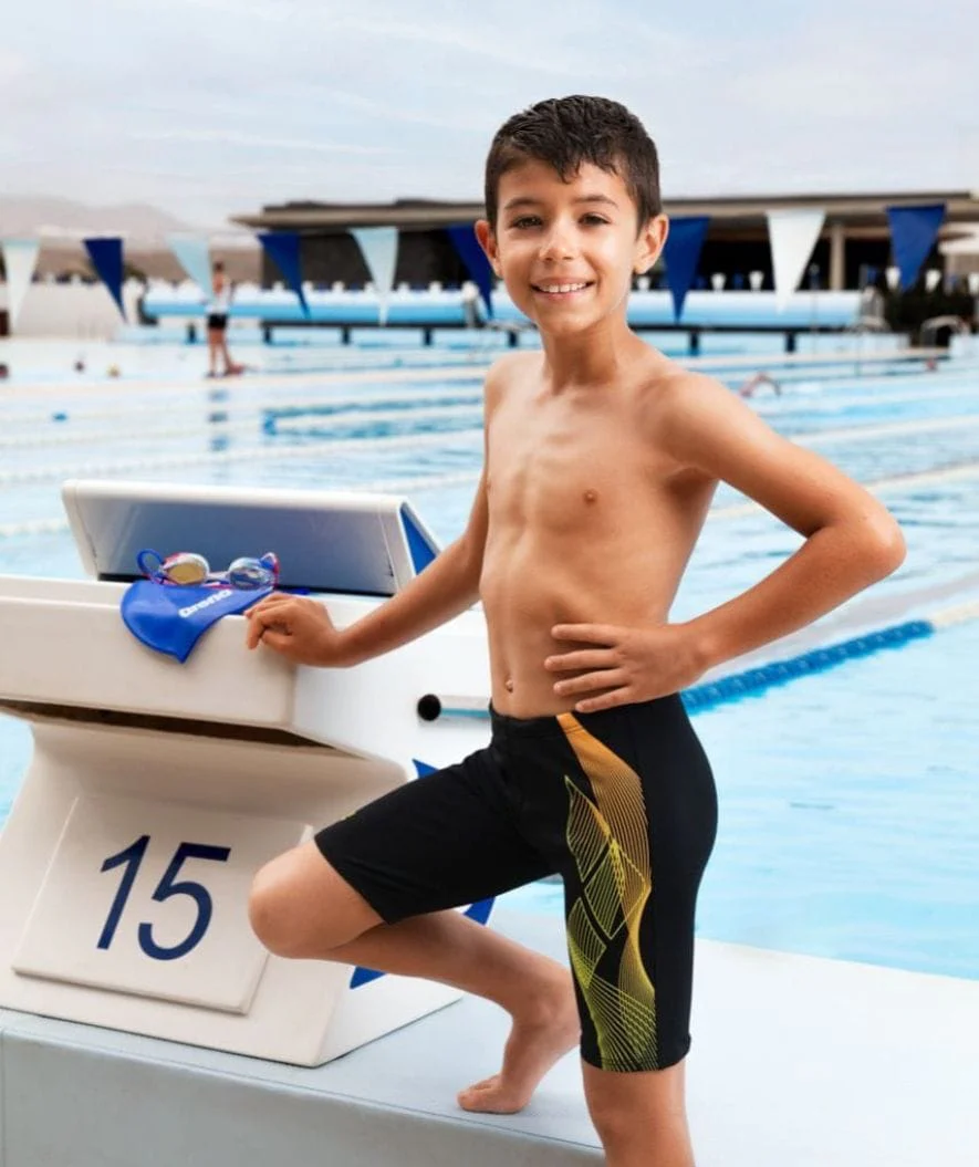 Arena lange Badehose für Jungen - Sea Water - Schwarz/Grün - Image 9