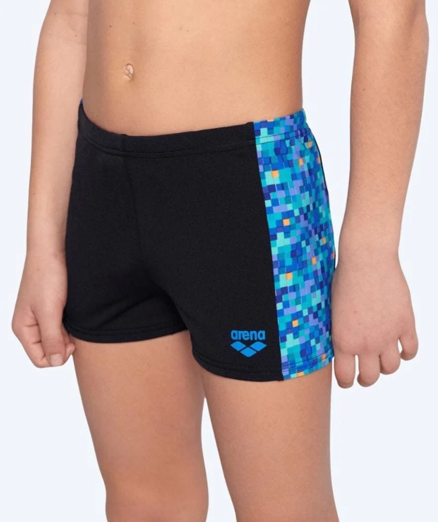 Arena Badehosen mit Bein für Jungen - Pooltiles - Schwarz/Blau - Image 4