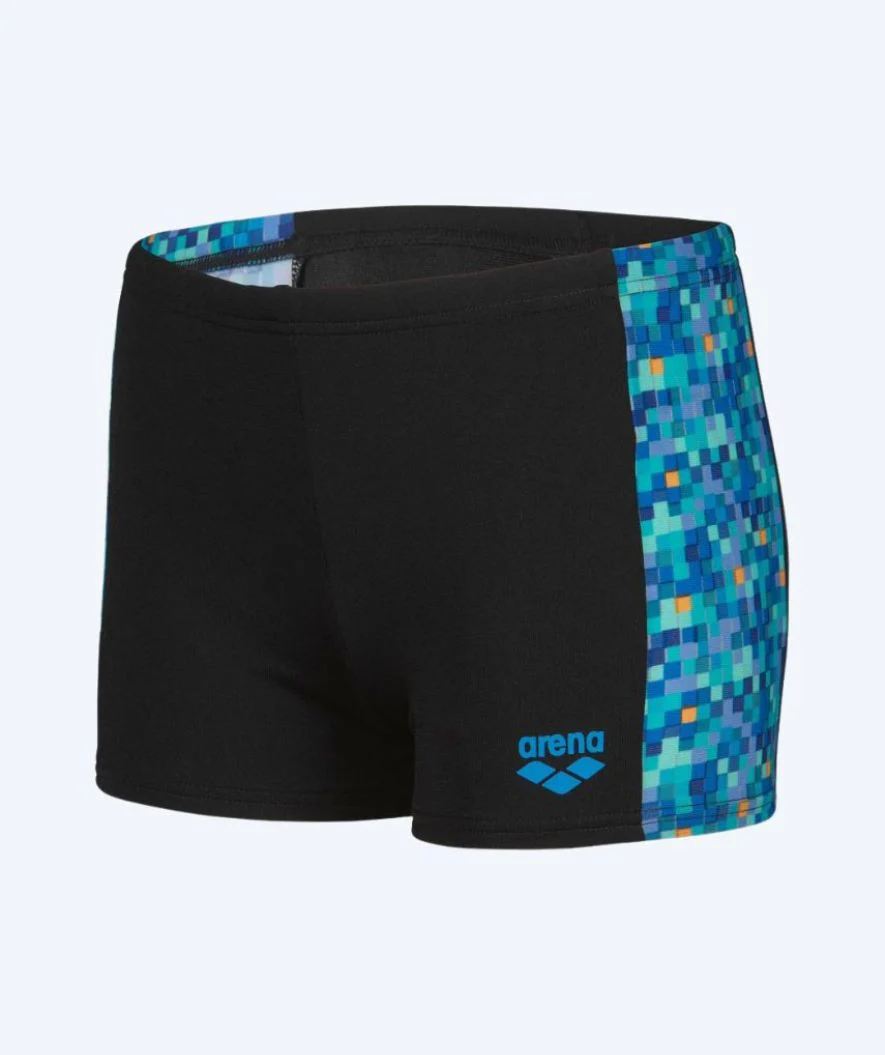 Arena Badehosen mit Bein für Jungen - Pooltiles - Schwarz/Blau - Image 6
