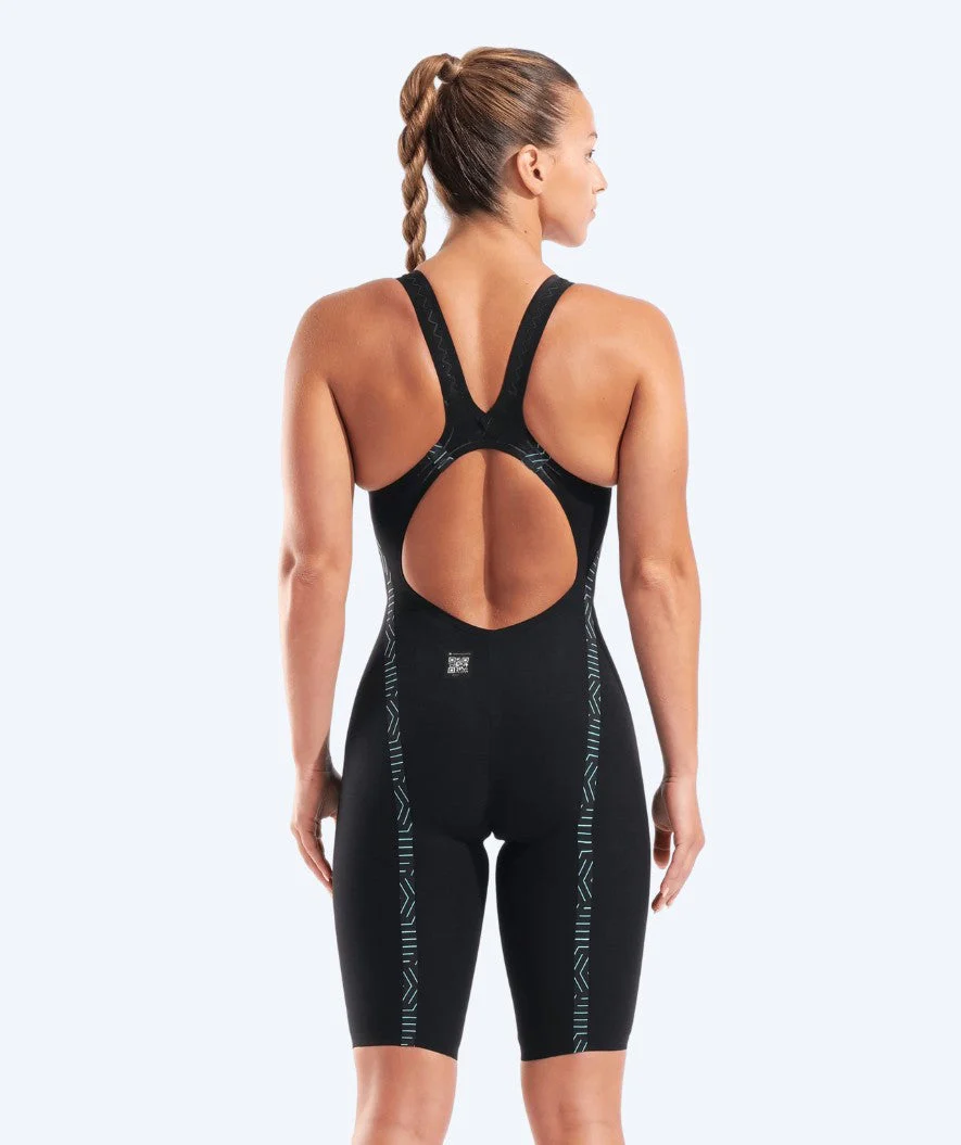 Arena Wettkampf Badeanzug für Damen - Veloce - Schwarz/Hellblau - Image 2