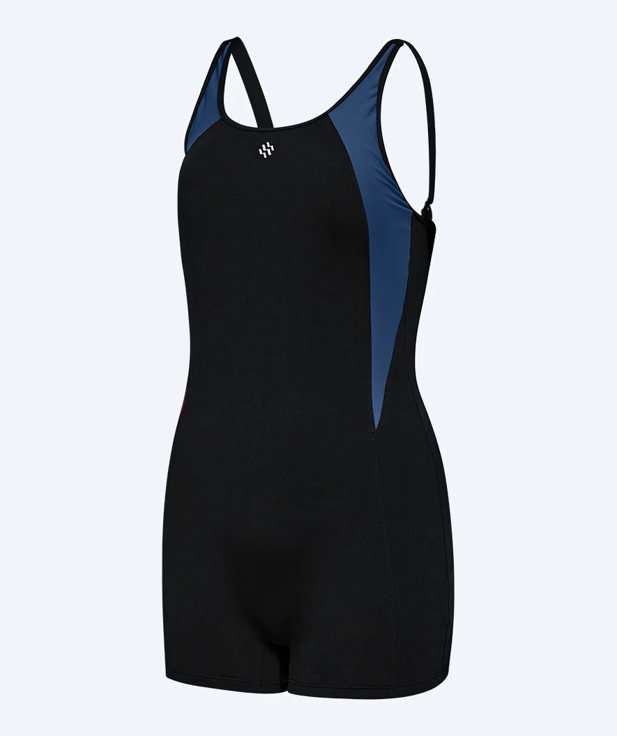 Watery Badeanzug mit Bein für Damen - Venilla - Schwarz/Blau - Image 7