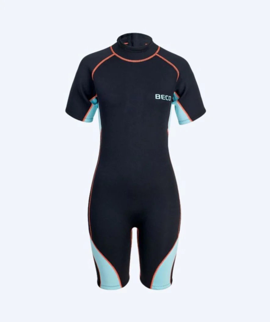 Beco Neoprenanzug für Damen - Neoprene Shorty - Schwarz/Hellblau - Image 2