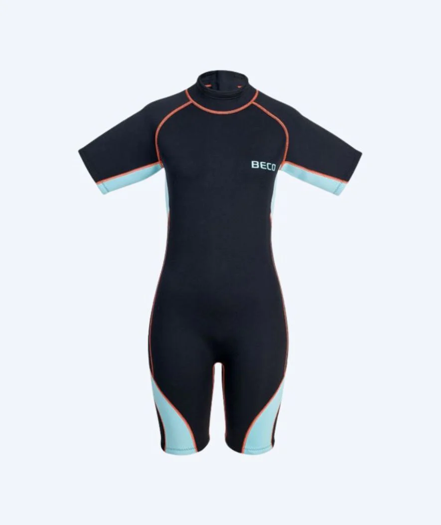 Beco Neoprenanzug für Damen - Neoprene Shorty - Schwarz/Hellblau - Image 3