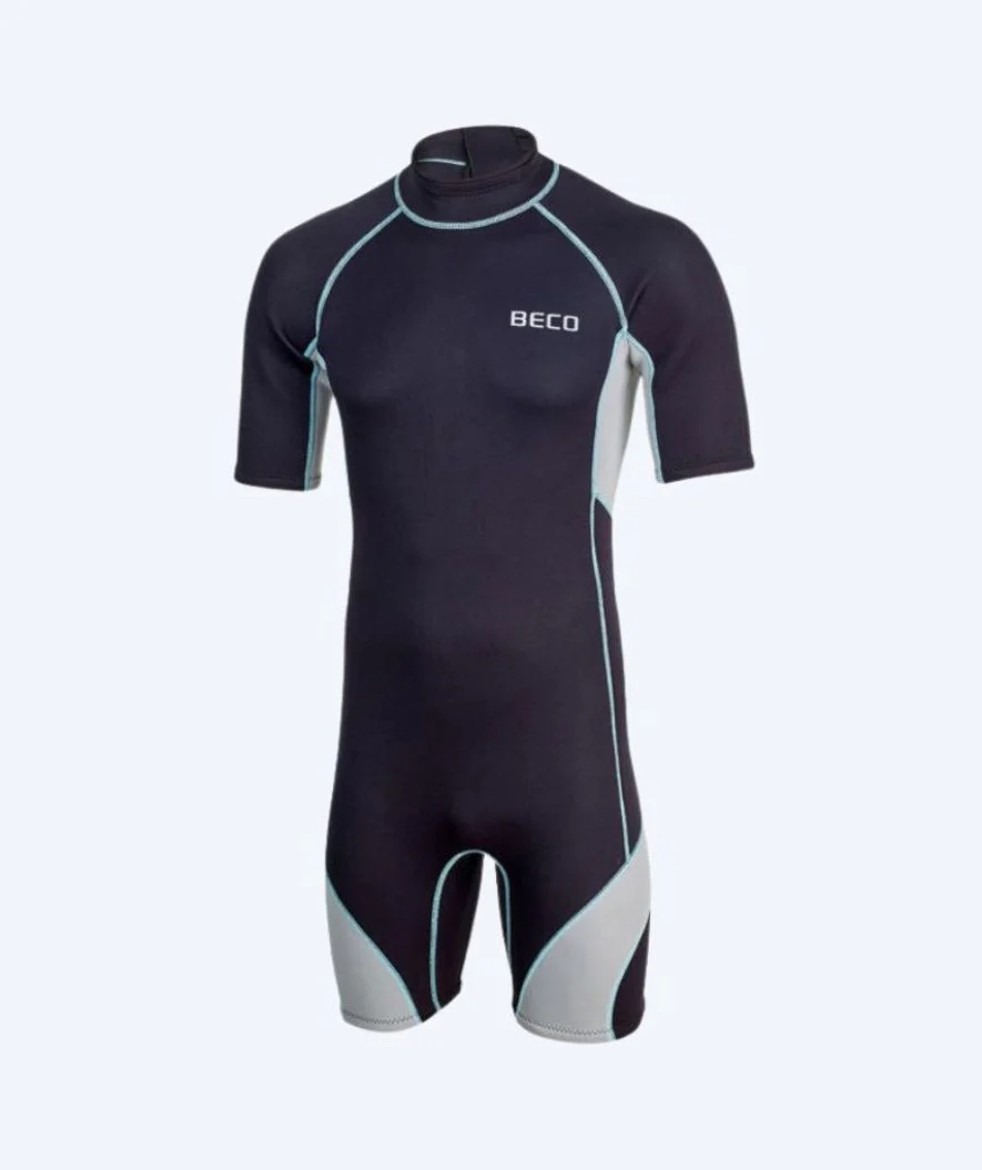 Beco Neoprenanzug für Herren - Neoprene Shorty - Schwarz/Grau