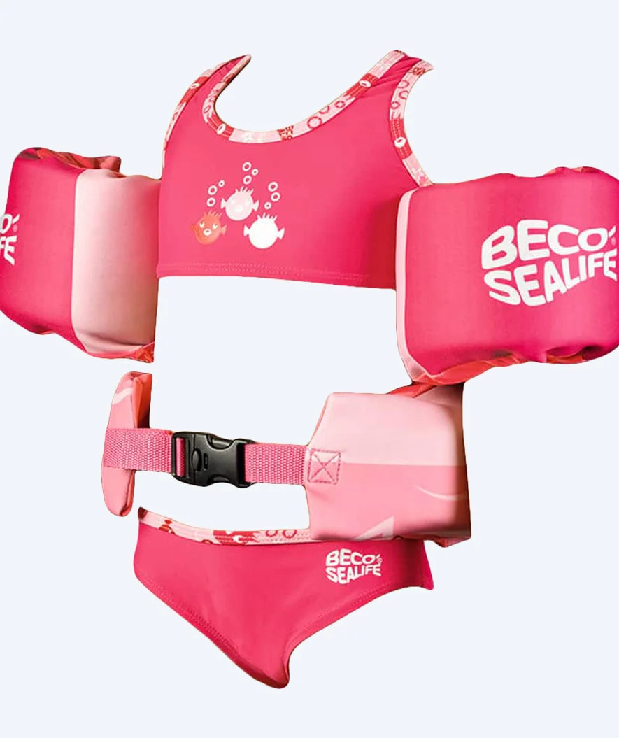 Beco Schwimmhilfe-Set (Schwimmgürtel und Schwimmflügel) für Kinder (2-6) - Sealife - Rosa