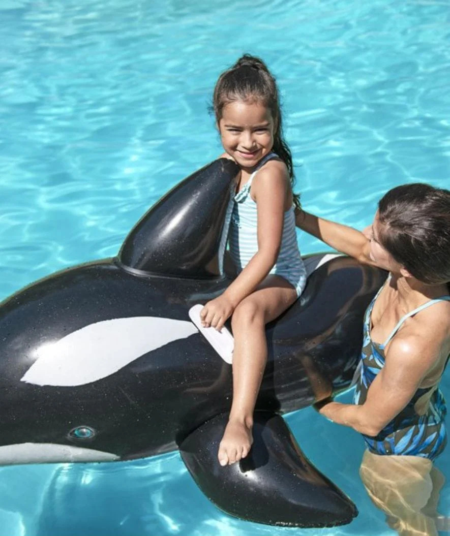 Bestway Badetiere - Jumbo Whale Ride-On - Schwarz/Weiß - Image 3