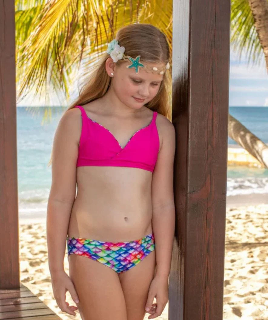 Fin Fun Bikini Unterteil für Mädchen - Rainbow Reef - Image 3