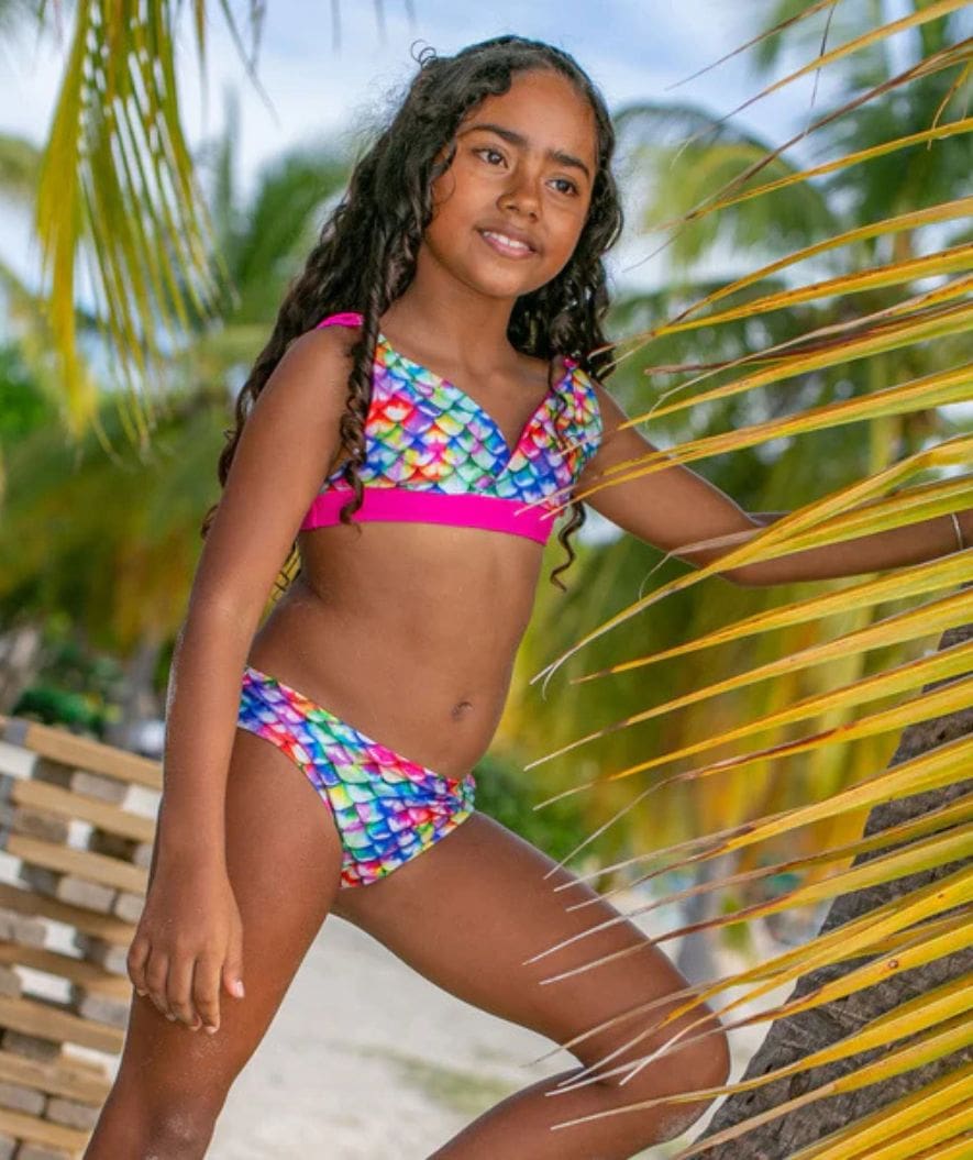 Fin Fun Bikini Unterteil für Mädchen - Rainbow Reef - Image 4