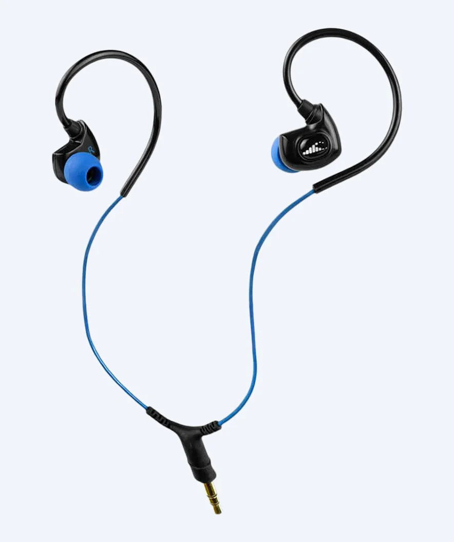 H2OAudio wasserdichte Kopfhörer - Surge SX10 Kurze Schnur - Blau
