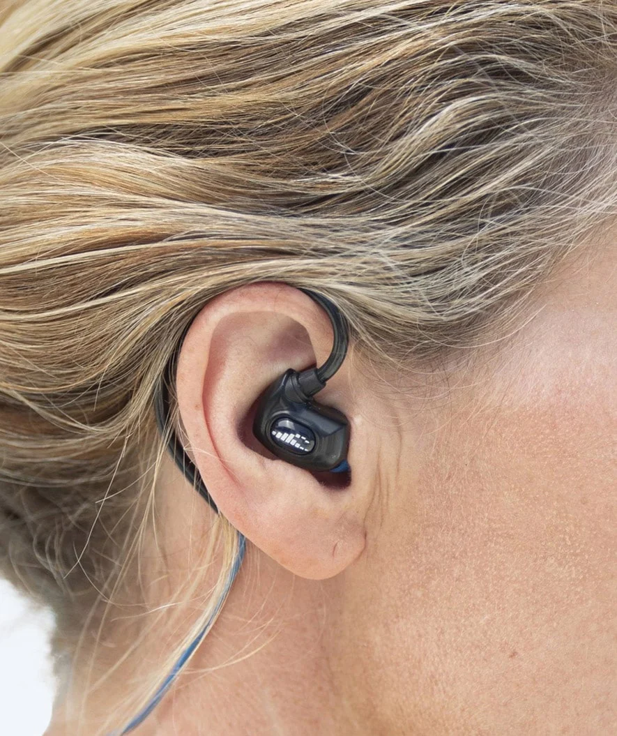 H2OAudio wasserdichte Kopfhörer - Surge SX10 Kurze Schnur - Blau - Image 4