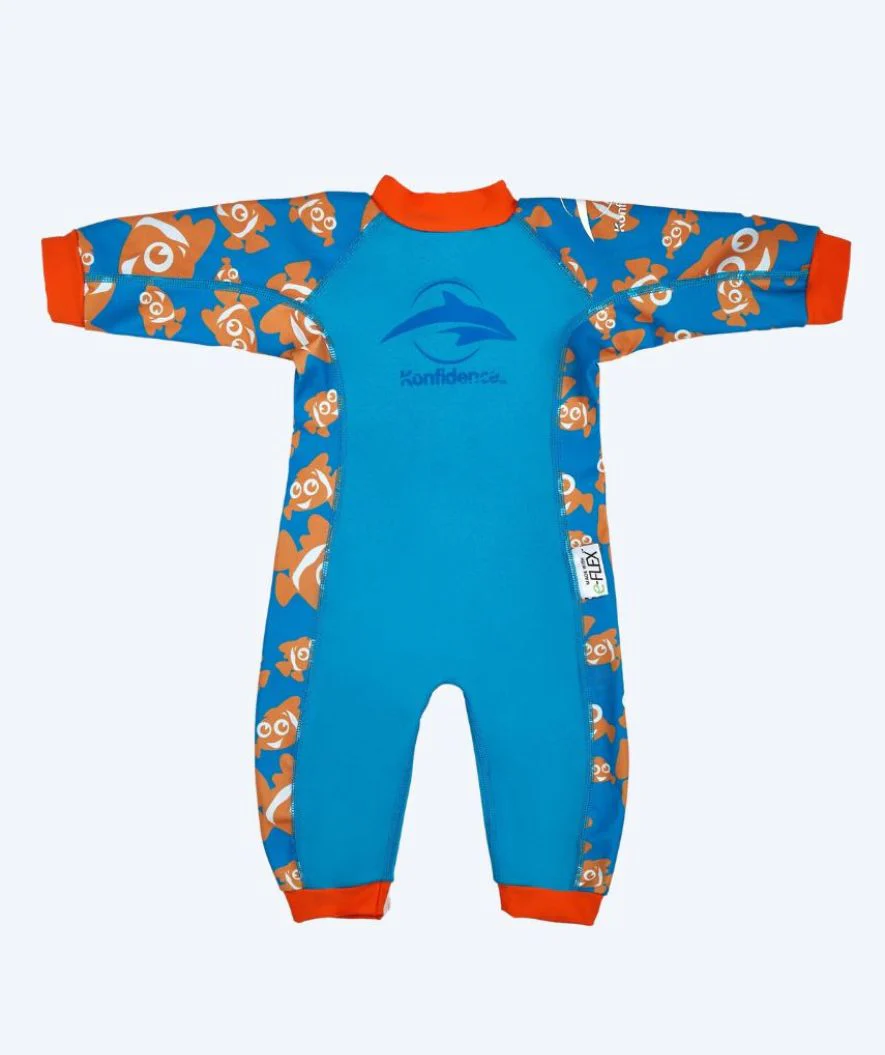 Konfidence Neoprenanzug für Kinder - SplashyTM - Hellblau/Orange