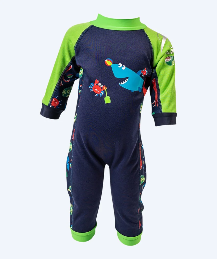 Konfidence Neoprenanzug für Kinder - SplashyTM - Donkerblau/Hellgrün