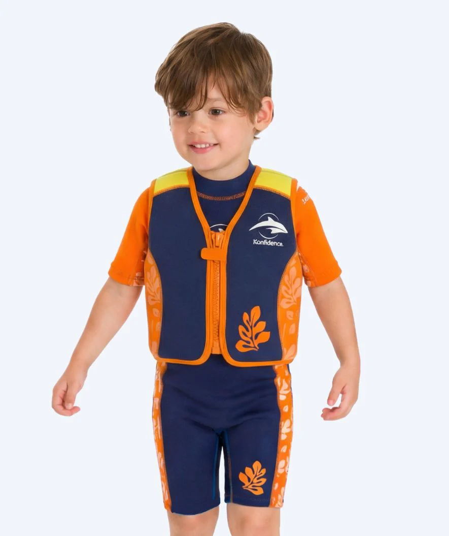 Konfidence Schwimmweste für Kinder (2-12) - Original - Donkerblau/Orange - Image 4