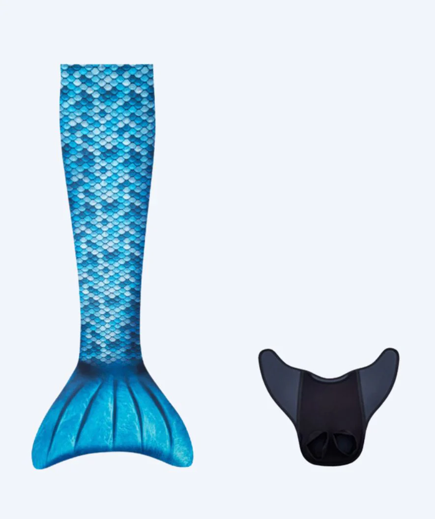 Kuaki Mermaids Meerjungfrauenschwanz für Kinder - Set - Donkerblau