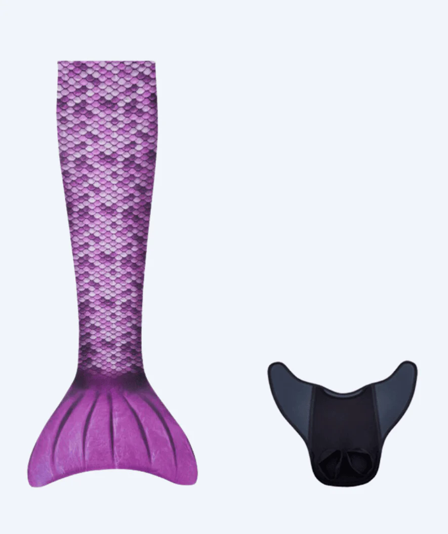 Kuaki Mermaids Meerjungfrauenschwanz für Kinder - Set - Lila