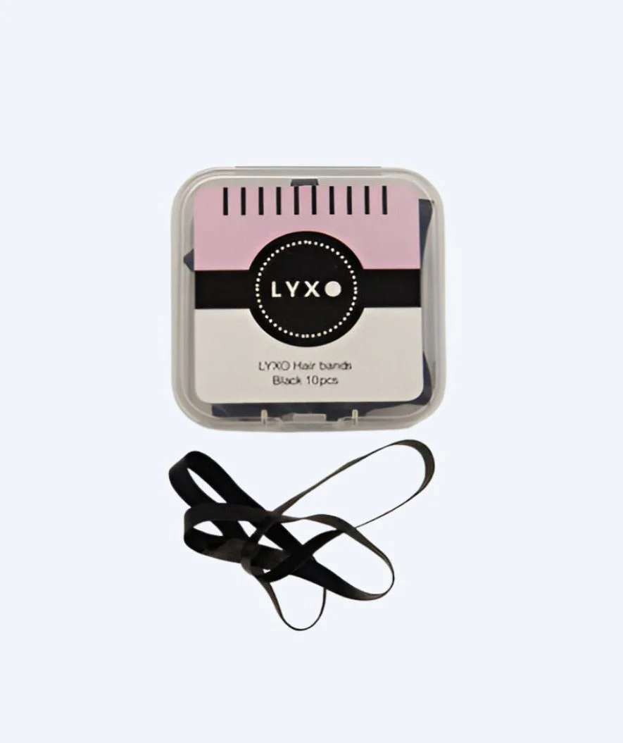 Lyxo elastische Haarbänder zum Schwimmen (10 Stk.) - Schwarz