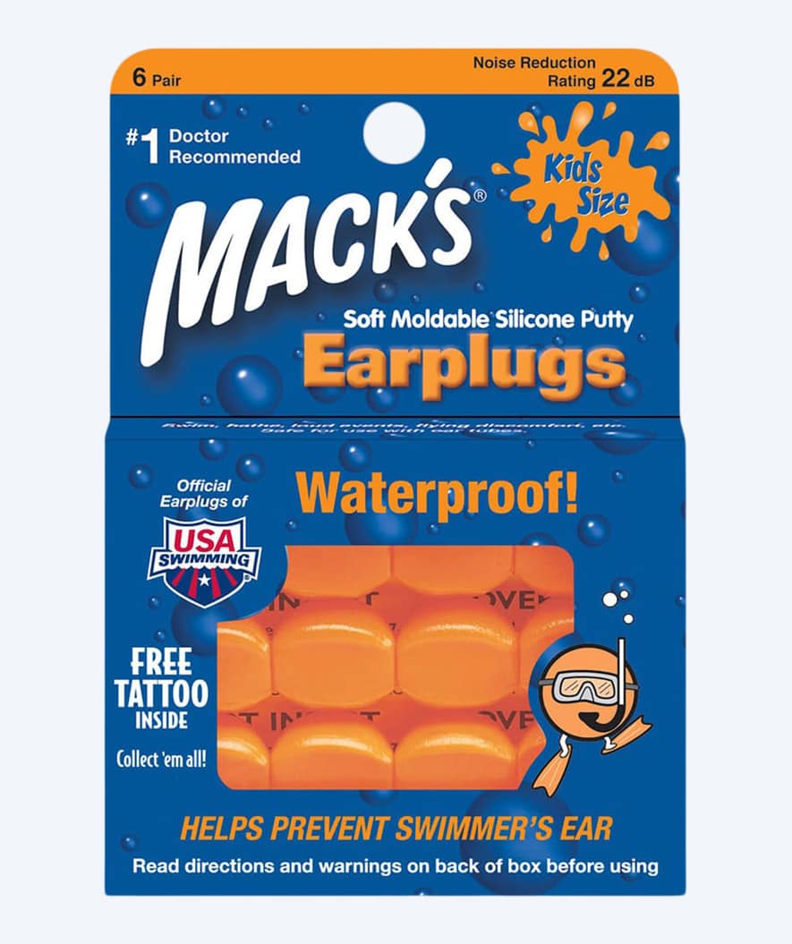 Mack´s Ohrstöpsel für Kinder 6 Paar - Orange