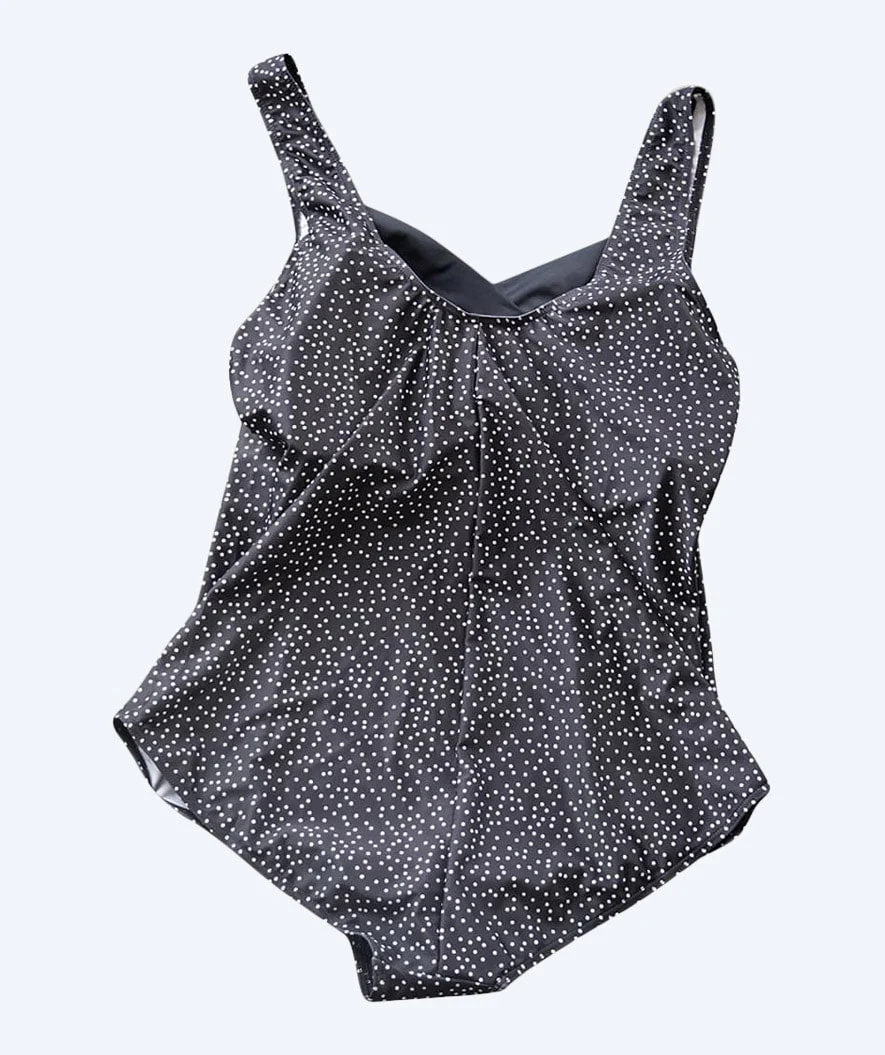 Mirou Badeanzug für Damen in große Größen - 1580s - Schwarz/prikket