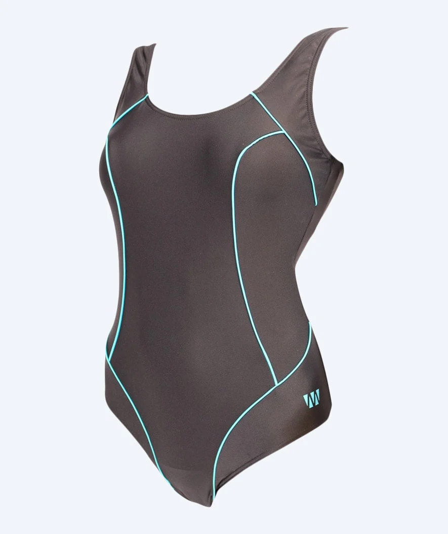 Mirou Badeanzug für Damen in große Größen - Classic 241s - Schwarz/Hellblau - Image 3