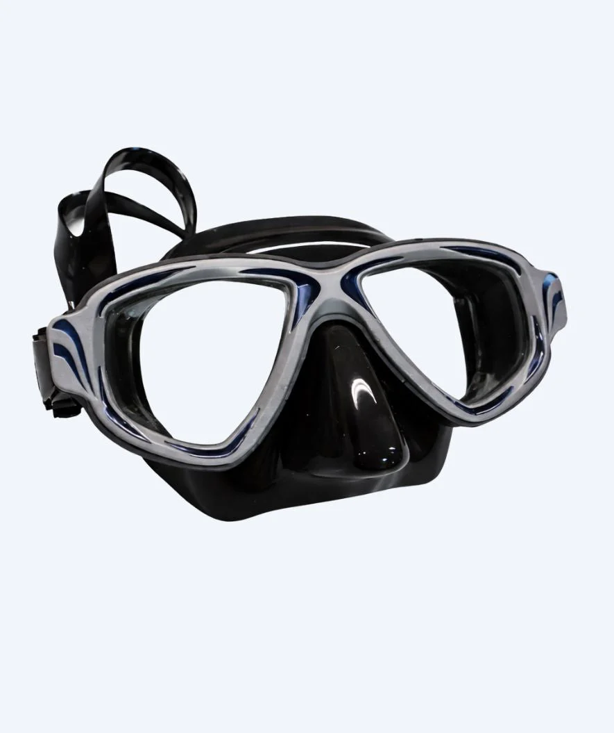 Primotec Tauchmaske mit Sehstärke - M200 (-1.0 – -8.0) und (+1.0 – +4.0) - Schwarz/Grau